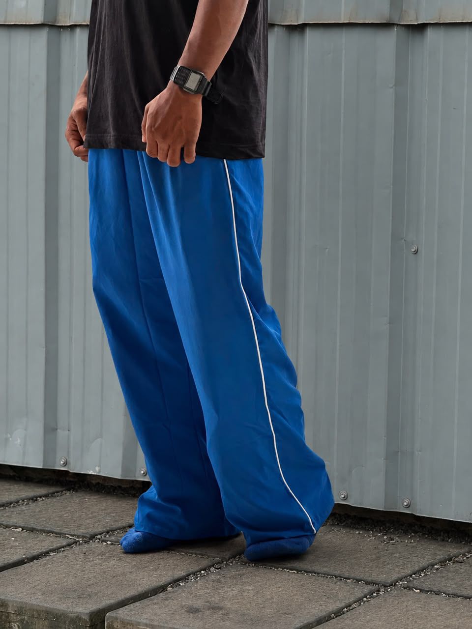 Retro striped track pants