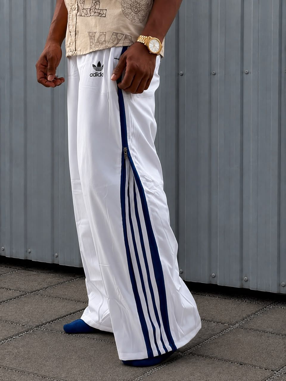 Retro striped track pants